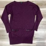 Club Monaco  100% Wool Maroon Tunic Sweater Women’s Small Photo 0