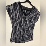 Midnight Short Sleeve Black & Gray Top | Shirt Size M Photo 2