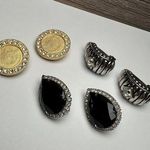 Rhinestone Clip On Earrings Lot Of 4 Women’s Costume Mix Great For Parties Photo 0