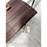 Vintage Brown Bamboo‎ Unbranded Satchel Handbag Photo 6