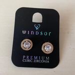 Windsor NWT gold Stunning Cubic Zirconia Halo Stud earrings Photo 1