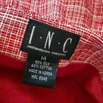 INC Vintage 90s Red White Silk Cotton Tweed Academia Preppy Pleated Mini Skirt Size 14 Photo 3