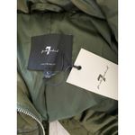 7 For All Mankind Seven For All Mankind Green Puffer Oversized Cropped Adjustable Waist Jacket L Photo 2