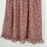 Dress Forum  Mini Slip Dress Pink Ditsy Floral Ruffle Smocked Boho Y2K Size M Photo 6