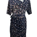 Motherhood  Blue Sheath Midi Dress V-Neck Short Sleeve Size L Photo 6