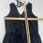 ASTR  Romper Womens Medium Black V Neck Ruffle Hem‎ Sleeveless Lined Dressy Photo 6