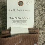 American Eagle  Outfitters Brown AE Smiley® Face '90s Crew Socks Photo 2