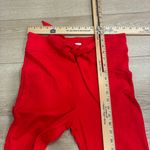 LPA  Women’s High Waisted Tie Front Skinny Ankle Pant Red Size L Photo 2