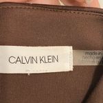Calvin Klein Plaid Suede Jacket Topper Trench Coat Lined Preppy Brown Tan Photo 5