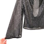 ZARA  Sequin‎ Mesh Wide Sleeved Blouse Sz Sm Photo 4