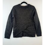 A.L.C. Womens Sweater Gray Bowen Merino Wool Alpaca Knit Metallic Pullover Small Black Photo 8
