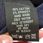 RUDESkinny Drop Waist Dark Wash Blue Red Lined Jeans Size Cuffed Stretch Photo 6