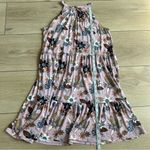 Loft Womens Floral High Neck Tiered Halter Dress Size Medium Petite Photo 8