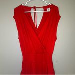 CAbi  Red Uptown Cropped Wide Leg Jumpsuit Women’s size medium Photo 2