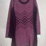prAna  purple Delia geo long sleeve Wool Blend sweater dress womans XS Photo 0