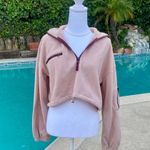 Forever 21 Cropped Pink Half Zip Photo 1