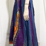 ADVANCE APPARELS Dashiki Print Denim Tie Belt Elastic Waist Maxi Skirt One Size Size undefined Photo 4