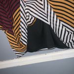 ECI Black White Purple & Mustard Striped V-Neck Long Bell Sleeve Shift Dress 4 Photo 5