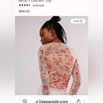  Betty's Garden Top In Coral Combo Current On Free People $68Retail Photo 4