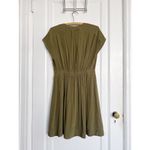 Madewell • Moonset Silk Dress olive green washed midi shift Photo 11
