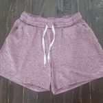 Pacific trail  Cozy Drawstring Pull On Shorts Heathered Eggplant Women's Size S Photo 0