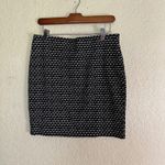 Loft  Women's Black  White Medium Patterned Pencil Skirt Career Work‎ Office Photo 1