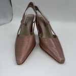 Enzo Angiolini  Eaanara Leather Pink Snake Skin Slingback Heels Women 6M Career Photo 11