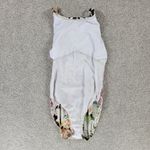 Bleu Ice One Piece Bathing Suit Womens S Cream Floral High Neck Scoop Back Beach White Photo 5