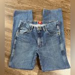 Miss Vigoss Bootcut Jeans Mid Rise Distressed Stretch Y2K Style Embroidered Blue Size 27 Photo 2