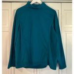 Lands’ End teal fleece mock neck sweater size XL Blue Photo 1