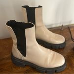 ZARA  Chelsea Lug Sole Cream and Black Boots Photo 1