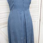Angie ‎ Polka Dot Keyhole Retro Sleeveless Fit Flare Dress Blue White Medium Photo 5