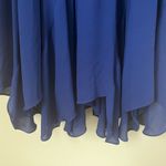 Brand Label Flowy Fairy Boho Royal Blue Handkerchief Maxi Skirt Photo 7