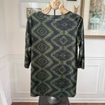 Attitudes by Renee Green Black Southwestern Blanket Print Stretchy 3/4 Sleeve Tu Size M Photo 6
