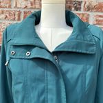 Anthropologie  Gallery teal utility coat with removable hoodie! / S Petite / EUC Photo 5