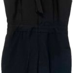 Line and Dot Freya Jumpsuit Halter Tie Wide Flare Leg Black Sleeveless Women's L Photo 6