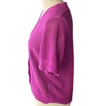 SAG HARBOR Short Purple Bolero Open Cardigan Sweater ~ Women's Size LARGE Photo 3