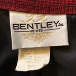 Bentley Petite Vintage Single Breasted Blazer Dark Red Plaid 12 Photo 7