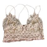 Free People Intimately FP Adella Longline Bralette Size L Soft Salmon Lace Cami Photo 4