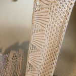 Rebellion NEW  Cream Cotton Crochet Long Sleeve Sweater M Photo 4