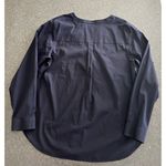 Talbots  dress navy blue blouse size L Photo 4
