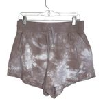 All In Motion Brown & White Tie Dye High Rise Lounge Shorts Photo 0
