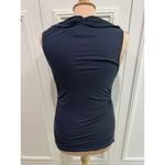 Anthropologie Butterfly Navy Ruched Twist Front Tank Top Basic Boho Photo 3