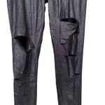 Victoria's Secret Pink Ultimate Black Glitter Cutout Leggings Sz S Photo 2