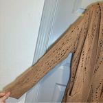 Kori  America Tan/Brown Knit Open Front Hooded Cardigan size S/M Photo 4