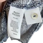 Rachel Zoe 100% Linen Blue White Cap Sleeve Knit Short Fit Knit Blouse Size L Photo 5