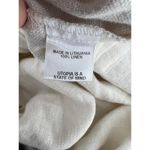 Flax  Linen Flat Front High Rise Ankle Pants Soft Cream Womens Size Large Photo 3