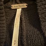 Free People  Slouchy Front Pockets Ottoman Open Knit Black Cardigan Size Small Photo 8