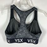 Victoria's Secret Women's VSX Heathered Racerback Sports Bra Gray Black Medium Photo 4