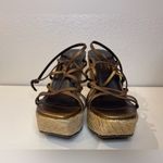Donald J. Pliner Women’s Shaba Bronze Straps Platform Wedge Sandals Size 7.5 Gold Photo 4